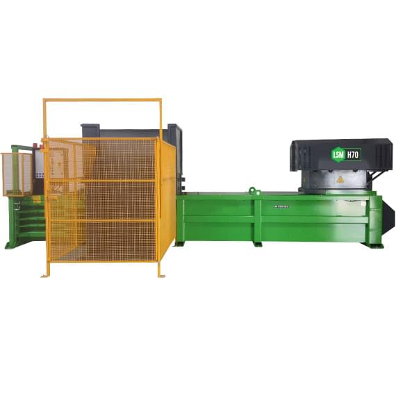 H70 horizontal balers with cage and bin lift