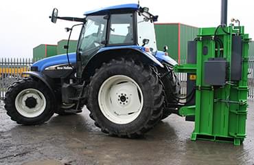 Agri baler easily mounts to tractor or forklift